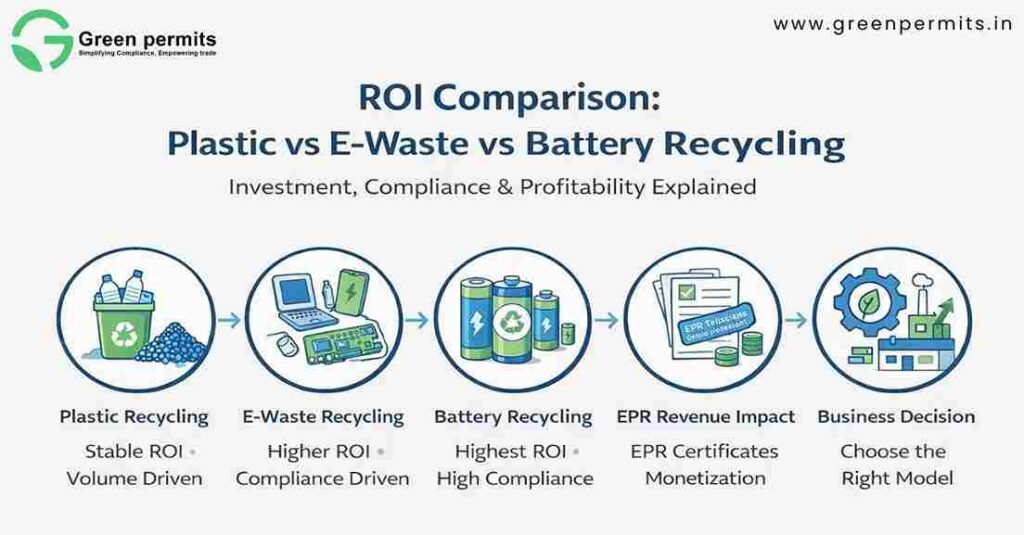 ROI Comparison: Plastic vs E-Waste vs Battery Recycling