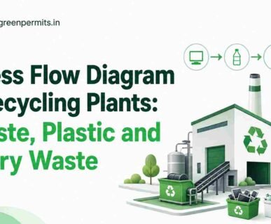 Process flow diagram for recycling plant