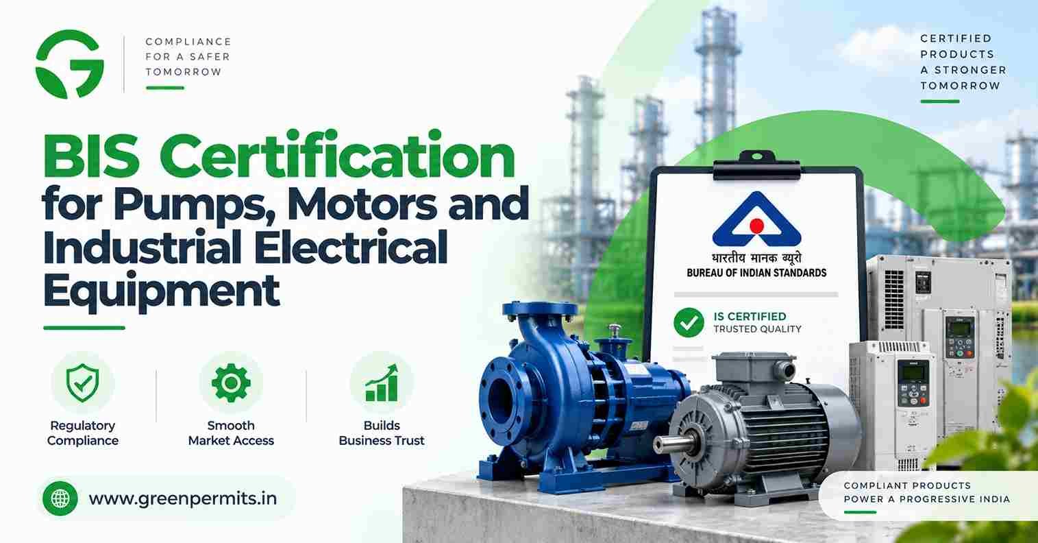 BIS Certification for Pumps, Motors and Industrial Electrical Equipment