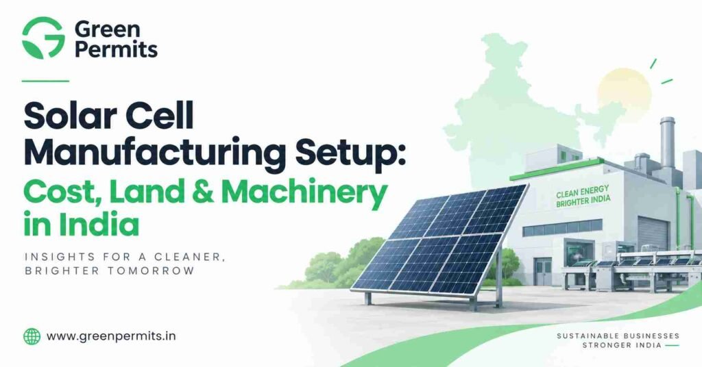 Solar Cell Manufacturing Setup: Cost, Land & Machinery in India